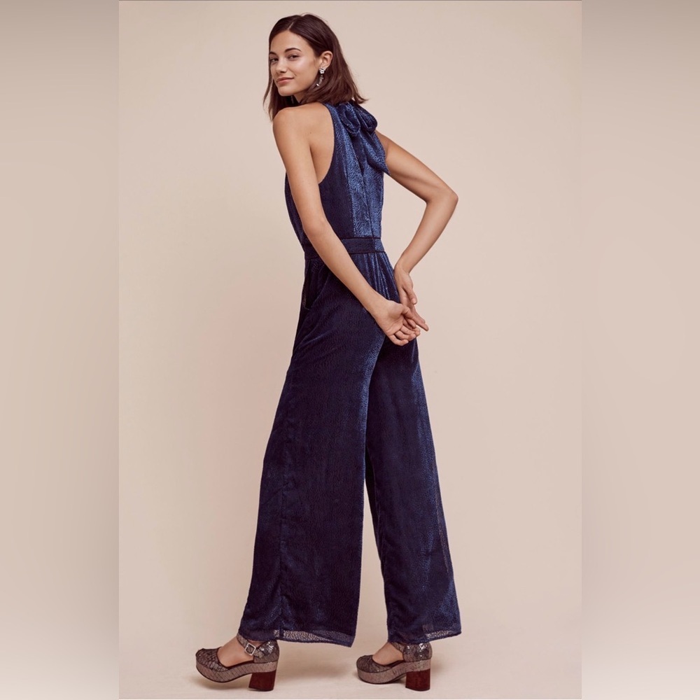 Anthropologie Velvet Nova Jumpsuit in Navy 🦋 - Picture 3 of 12